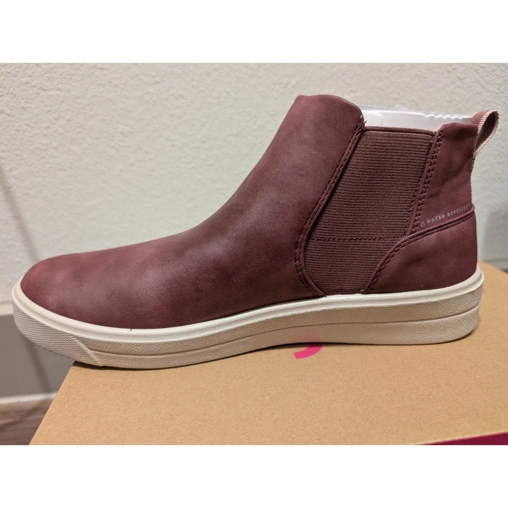 Ryka Women Shoes 9M Viv Boot Water Resistant‎ Sneak Rich Purple Faux Leather